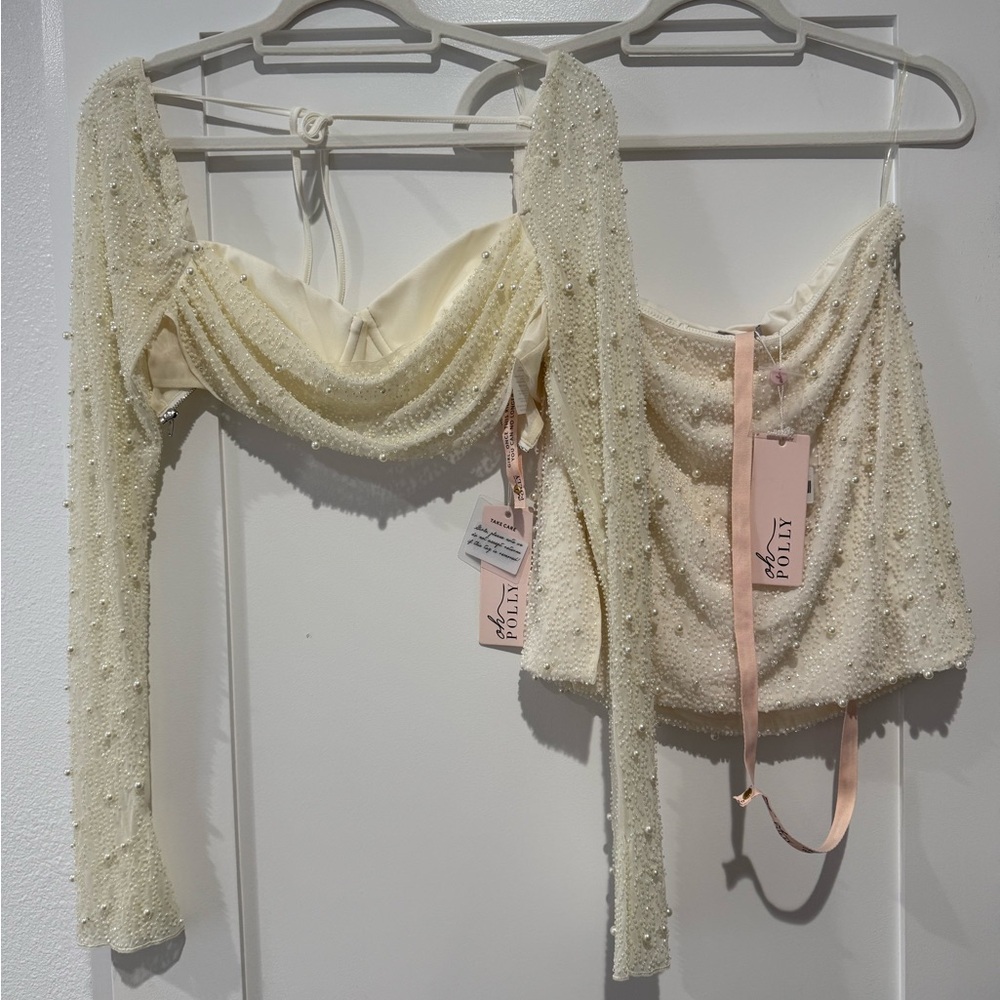 Oh Polly Cream Skirt Set